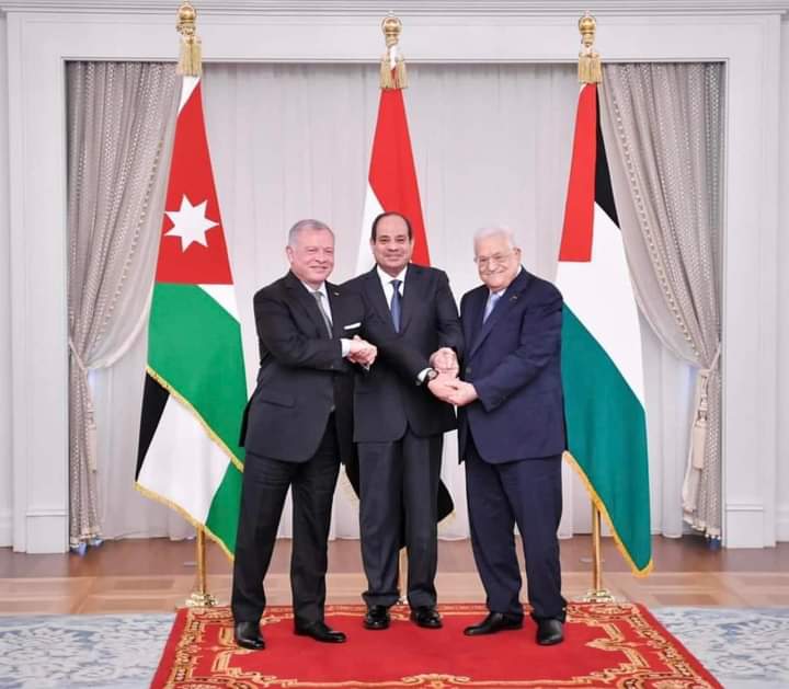السيسي وعبدالله الثاني وأبو مازن