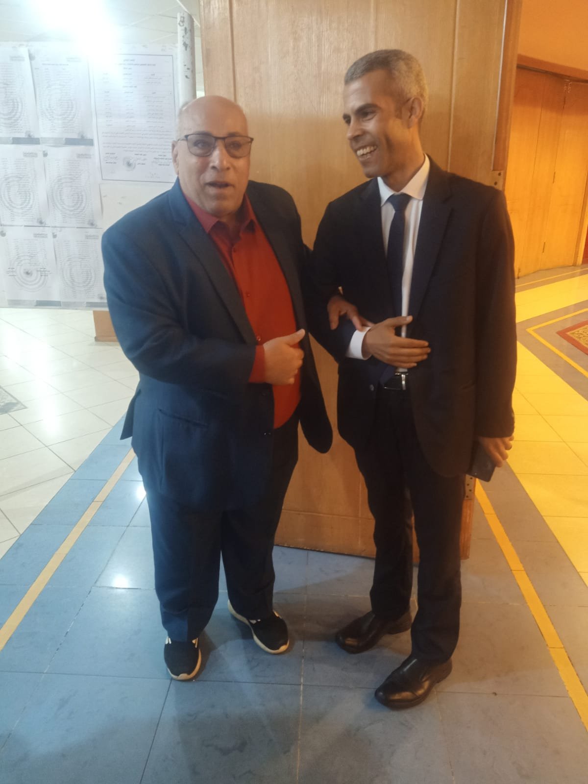 مرشحا منصب الرئيس الزميلين حسين عبدالقادر ووائل موسى معا لترسيخ حسن العلاقة والتنافس الشريف